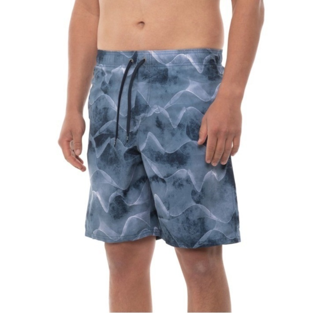 Under‎ Armour Shorts Mens Size Small Blue Sound Wave Swim Trunks New